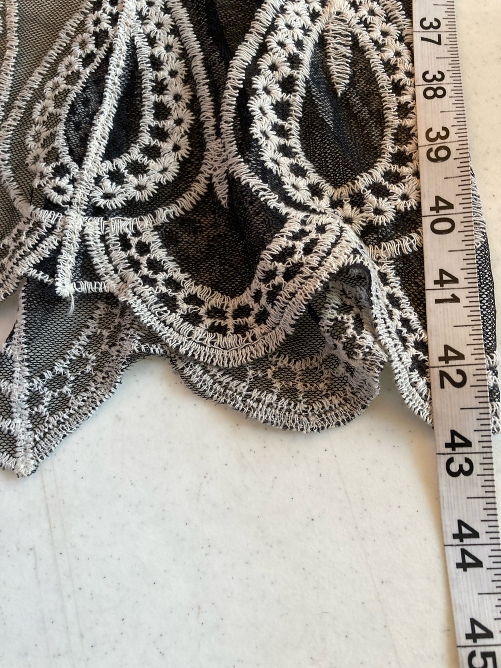 Rebellion Again  Black and White Sheer Wrap/Kimono - Picture 7 of 7